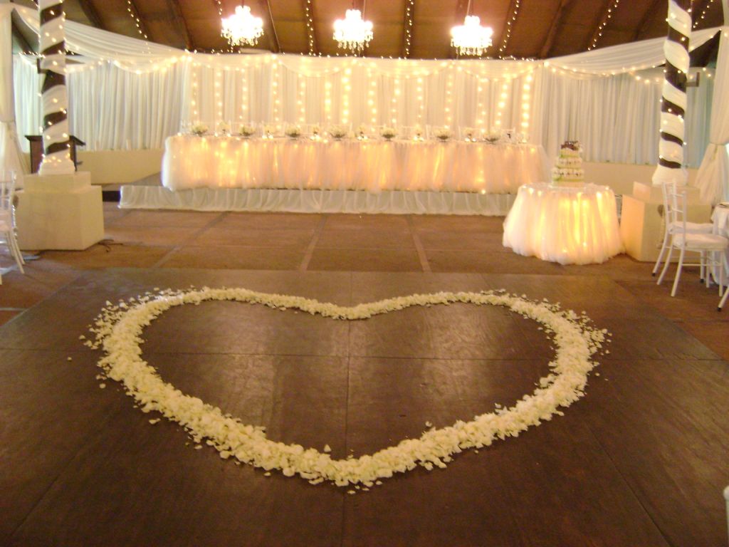 Dance floor for bride and groom 1st dance
